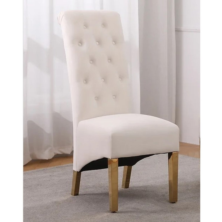 Wildon Home® Adrienn Tufted Velvet Upholstered Back Parsons Chair